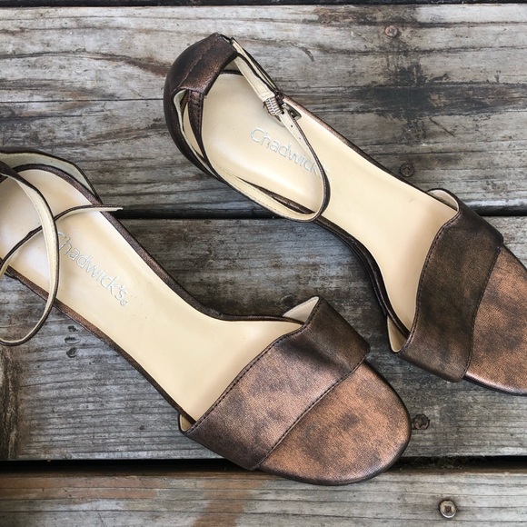 Bronze Brown Chadwicks Wedges - Picture 2 of 5